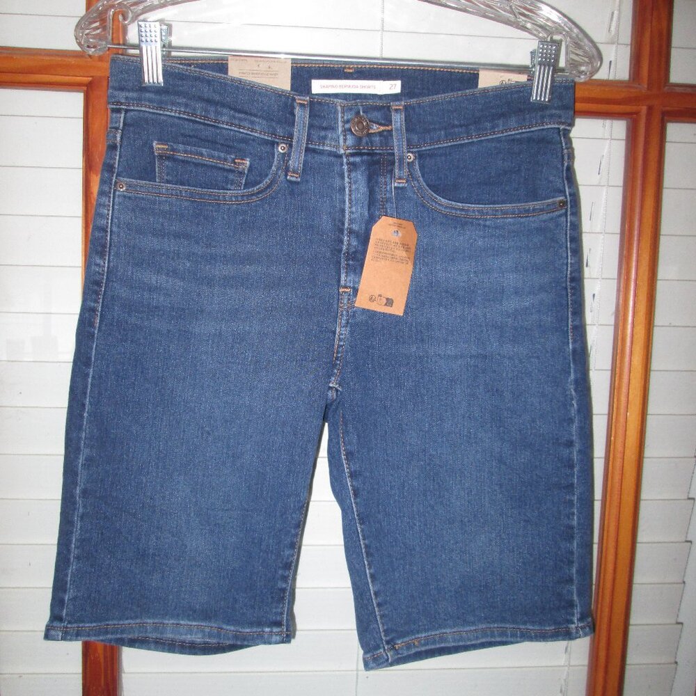 Levi's Shaping Bermuda Jean Shorts Women's 27 NEW